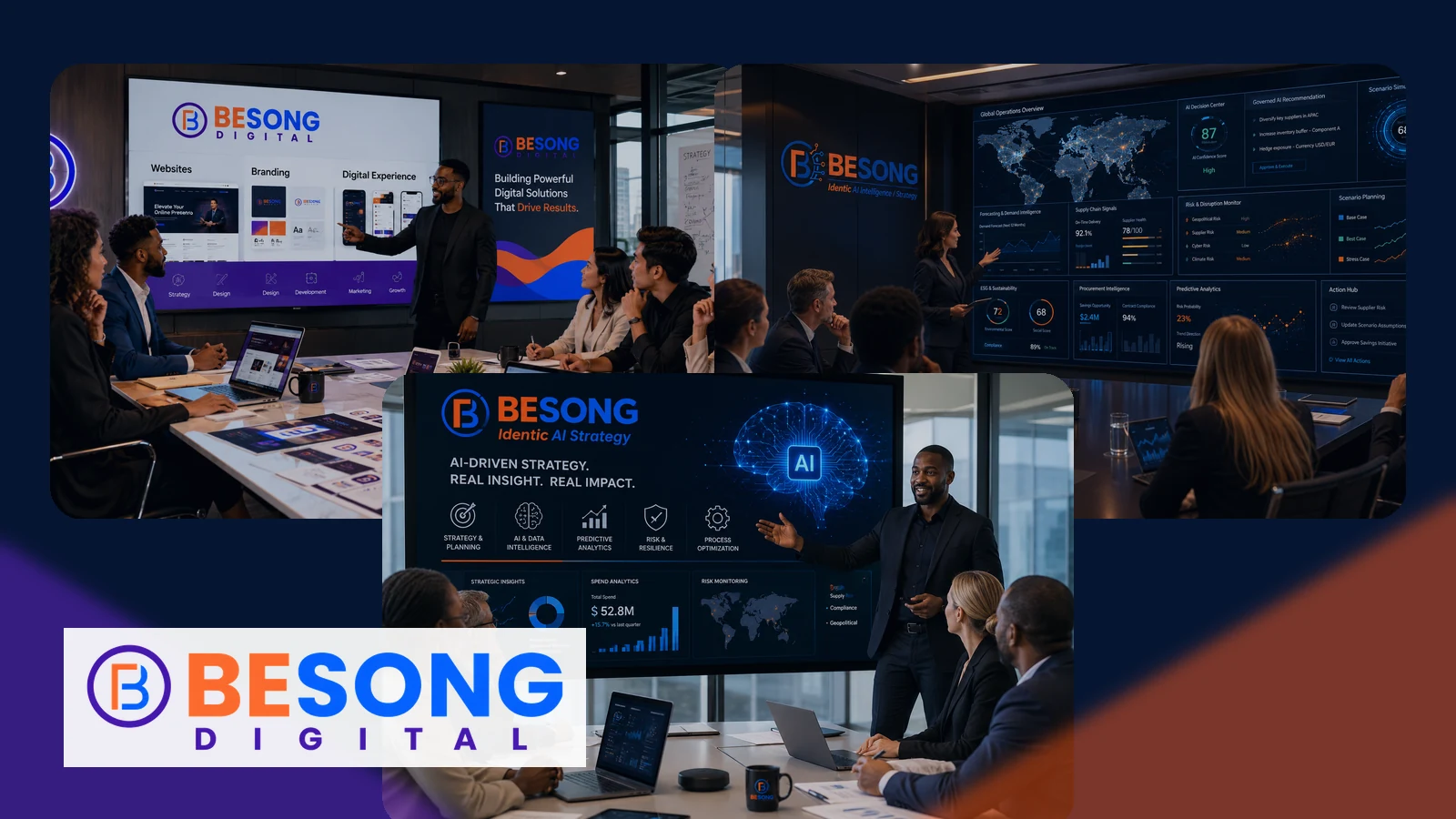 BESONG Digital website, branding and AI strategy capabilities