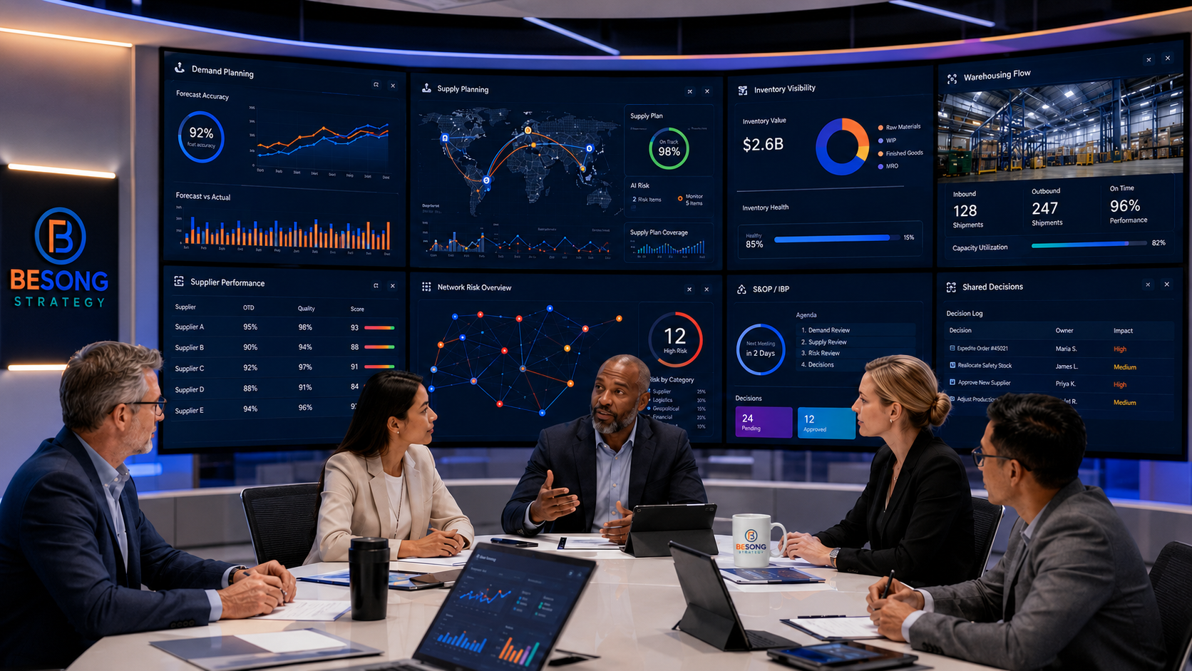 Connected planning and supply-chain orchestration